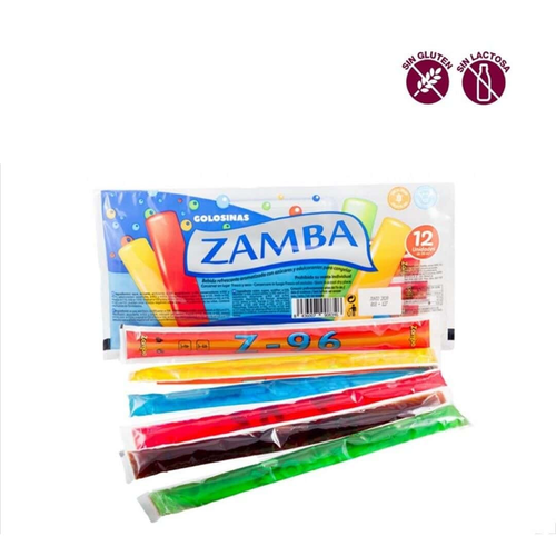 zamba z96 ice lolly freeze pops pack of 12 fruity liquid candy freezer ice pops colourful sweets