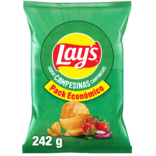 Lay’s Camponesas Potato Crisps 242 g family pack herb flavoured potato crisps Chips and Crisps Family Size Chips for Sharing Crunchy Savoury and Spicy Snacks