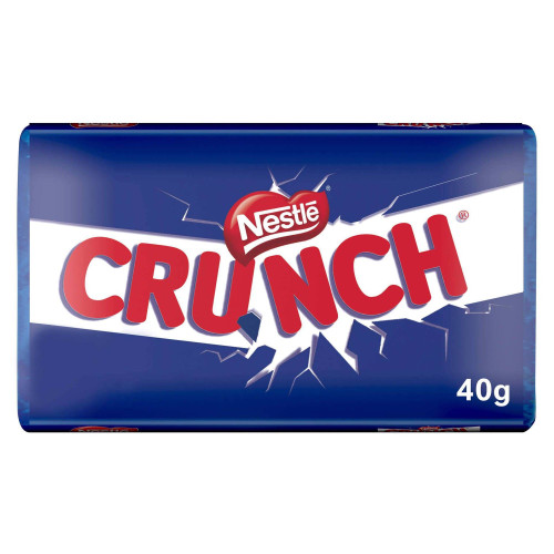 Nestle mini crunch milk chocolate tablet 40g crispy cereal milk chocolate small chocolate tablet snack treat