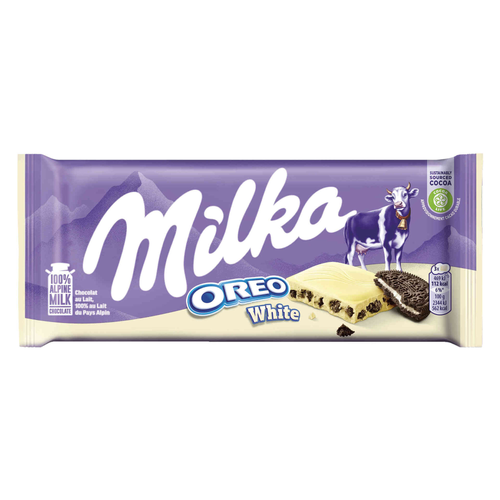 Milka white chocolate with Oreo tablet 100g creamy biscuit chocolate slab Chocolate Tablets and Slabs