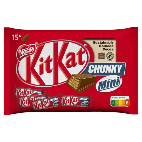 KitKat Chunky Mini Milk Chocolate Bars Multipack 250g Nestle mini wafer chocolate bars Chocolate Bars multipack