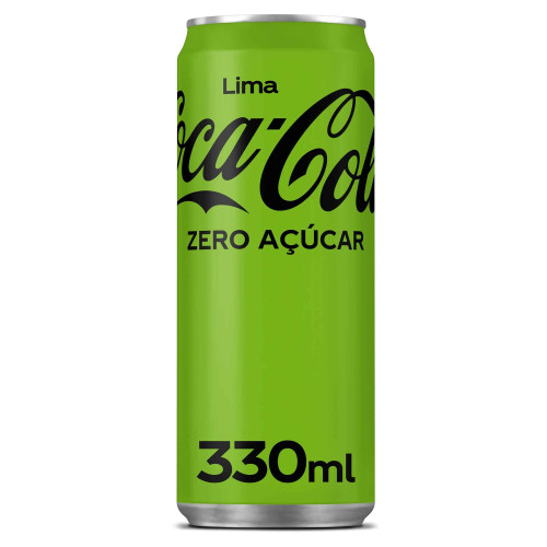 Coca Cola Zero Lime Carbonated Soft Drink 330ml fizzy cola with lime can