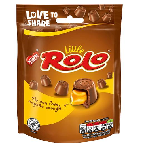 Nestlé Rolo mini packet 103g milk chocolate caramel bites chocolate snack bars and minis collection