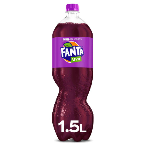 Fanta Grape Zero Carbonated Soft Drink 1.5L sugar free fizzy grape soda bottle