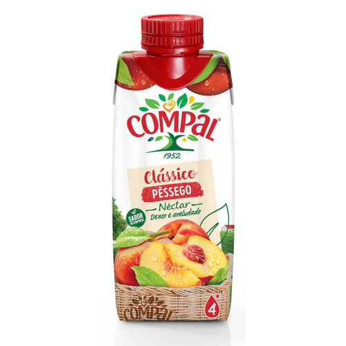 Compal Classic Peach Nectar 300ml fruit juice drink smooth peach beverage