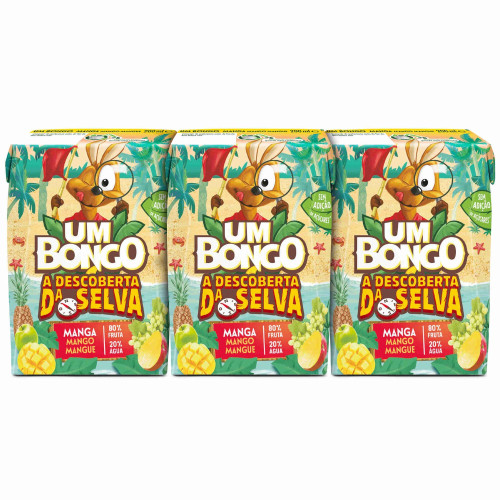 Um Bongo Mango Nectar 3x200ml multipack tropical juice drink kids beverage
