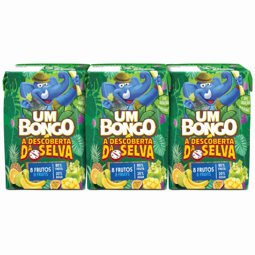 Um Bongo 8 Fruit Nectar 3x200ml multipack tropical juice drink kids beverage