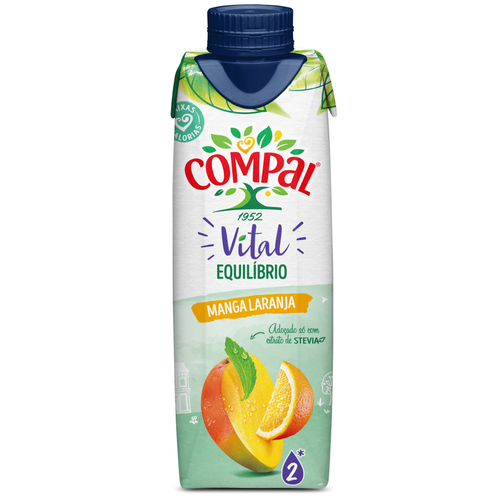 Compal Vital Balance Mango and Orange Nectar with Stevia 300ml low sugar fruit juice drink