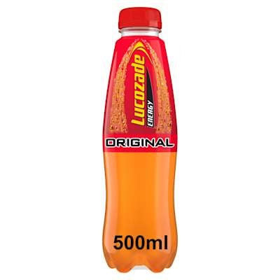 Lucozade Original 500ml energy drink glucose beverage refreshing sports drink bottle