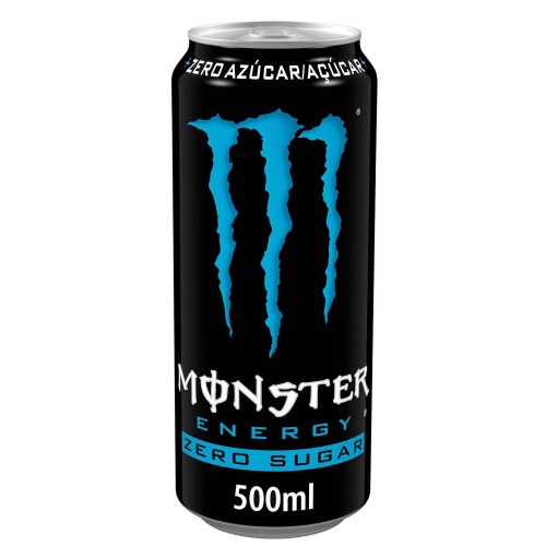 monster absolutely zero 500ml sugar free energy drink black blue can