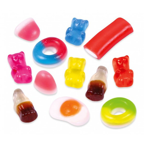 mini retro gummy mix by weight – shiny small jelly sweets old fashioned pick n mix candy