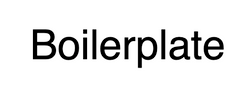Boilerplate