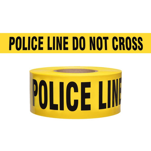 PRESCO 3 X 1000' 2 MIL YELLOW BARRICADE TAPE POLICE LINE DO NOT CROSS - SINGLE ROLL