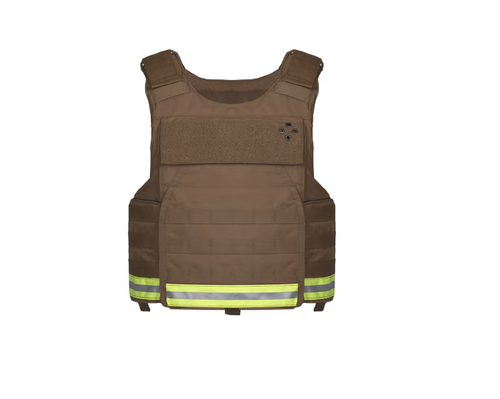 ARMOR EXPRESS BRAVO OVERT CARRIER - HARD CORE FE - MOLLE - REFLECTIVE WITH HOOK & LOOP CUMMERBUND (#1201-M2) - COYOTE