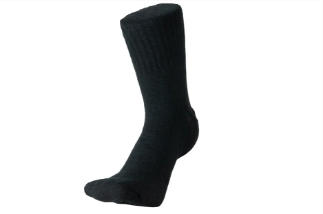 ARMADILLO WOOLERY MERINO WOOL 6" CREW SOCKS, BLACK