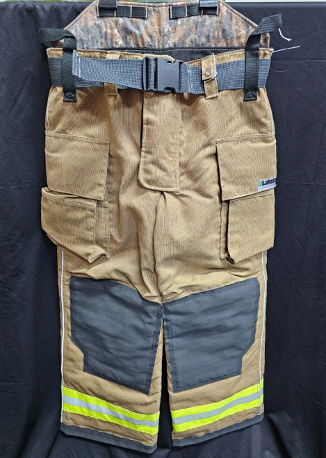 LAKELAND B2 TURNOUT PANT PIONEER 6.6OZ, GOLD W/ DEFENDER M CAMO SL2 LINER, 34X30