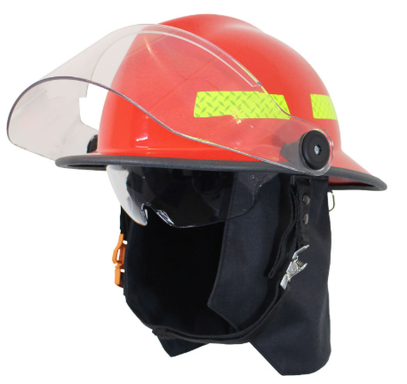 PACIFIC HELMETS F6H STRUCTURAL FIREFIGHTING HELMET - OTEP & CLEAR EXTERNAL 4-INCH VISOR