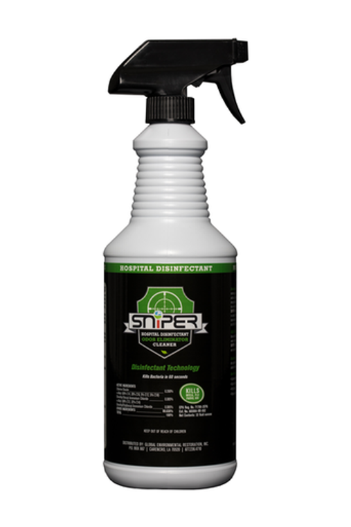 Sniper Hospital Disinfectant and Deodorizer 32 oz. Trigger Spray Bottle