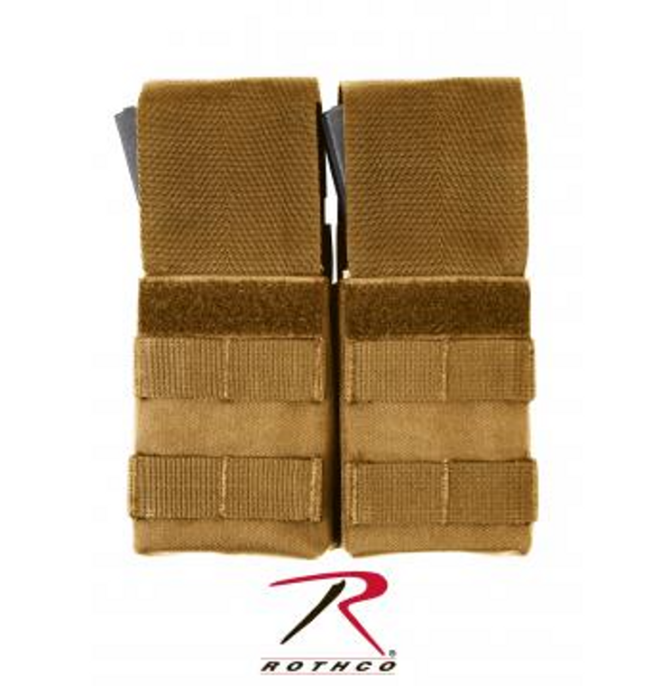 Rothco MOLLE Double M16 Mag Pouch with Inserts - Coyote Brown