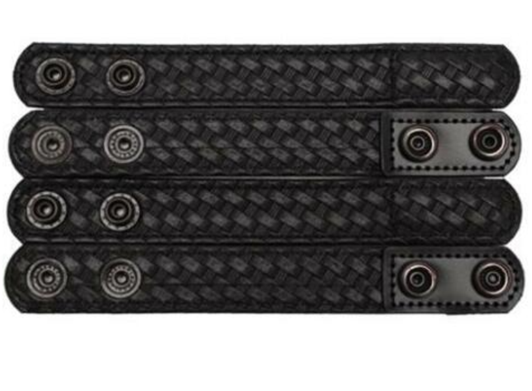Model 7906 1" Belt Keeper 4-Pack Basketweave Black Hidden Snap