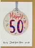 Happy 50th Birthday Card with Gift | AB50 (5 Pack)