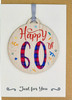 Happy 60th Birthday Card with Gift | AB60 (5 Pack)