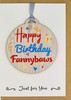 Happy Birthday Fannybaws Card with Gift | AF05 (5 Pack)