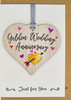 Golden Wedding Anniversary Card with Gift | AW11 (5 Pack)