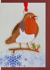 Christmas Robin Card with Gift | AX02 (5 Pack)
