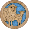 Sheep Round Coaster | LCR413