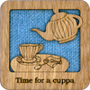 Time For A Cuppa Square Coaster | LCR421
