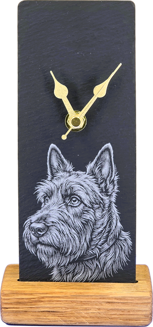 Scottie Dog Slate Mantel Clock | SOC83