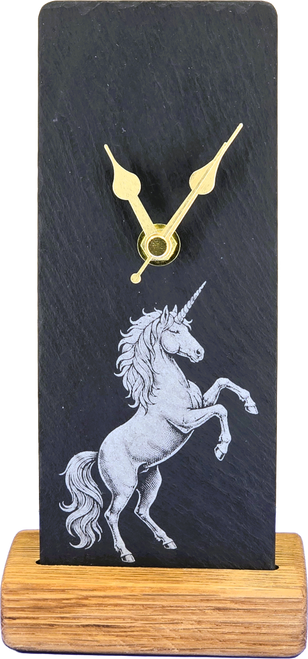 Unicorn Slate Mantel Clock | SOC93