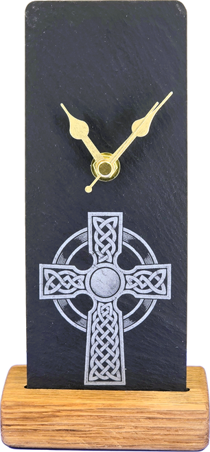 Celtic Cross Slate Mantel Clock | SOC123