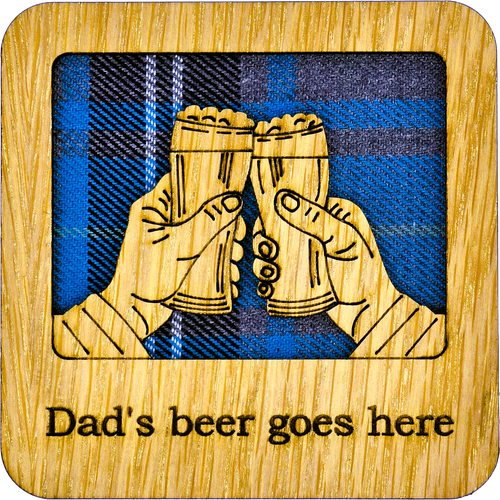 Dad's Beer Goes Here Square Coaster | LCR38