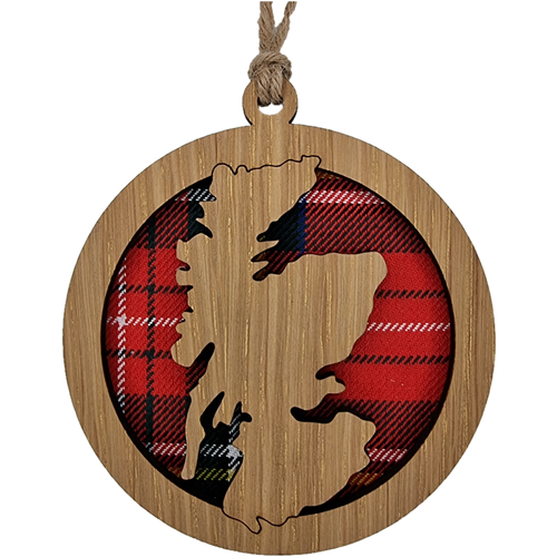 Scotland Map Round Wooden Hanger | HD05