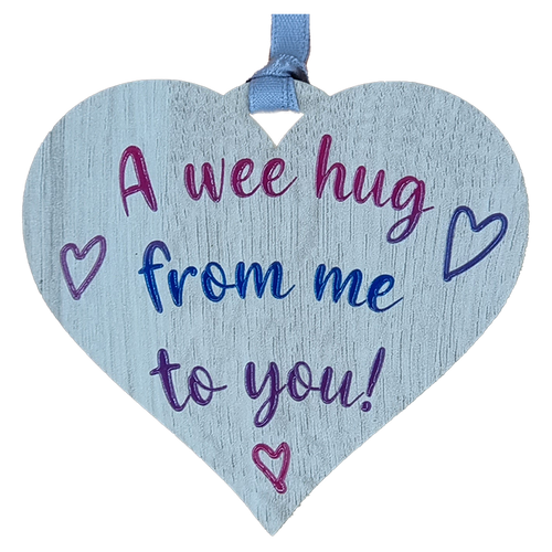 A Wee Hug Hanging Heart | PH06 (6 Pack)