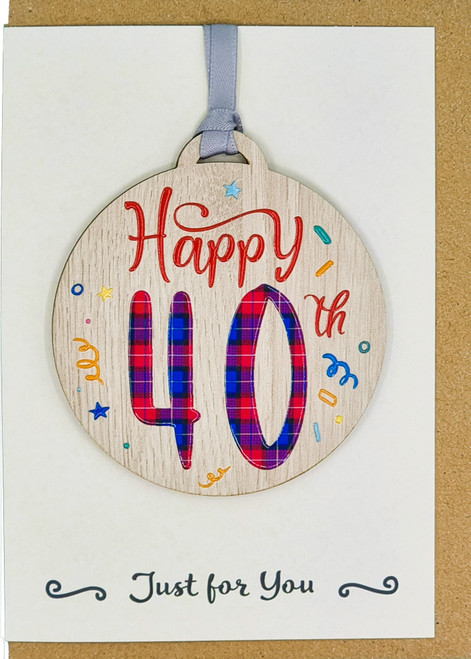 Happy 40th Birthday Card with Gift | AB40 (5 Pack)