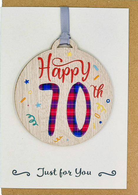 Happy 70th Birthday Card with Gift | AB70 (5 Pack)