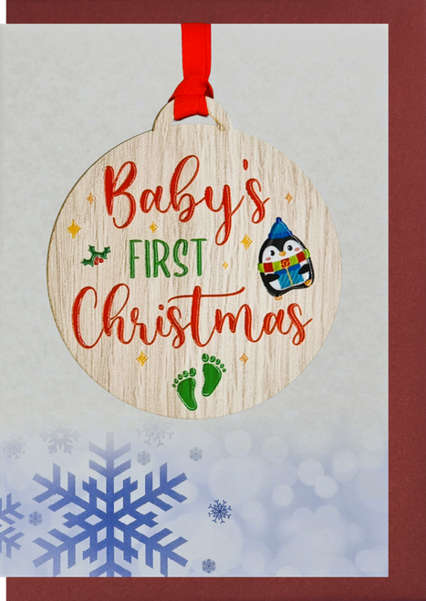 Baby's First Christmas Card with Gift | AX09 (5 Pack)