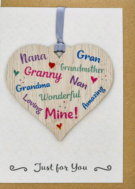 Granny Amazing Word Cloud Card with Gift | AF22 (5 Pack)