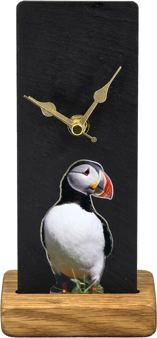 Puffins Slate Mantle Clock | SOC63