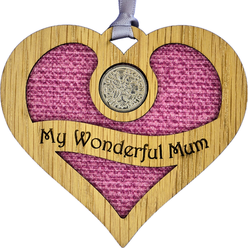 My Wonderful Mum - Heart Lucky Sixpence | LS71M