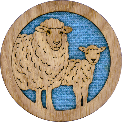Sheep Round Coaster | LCR413