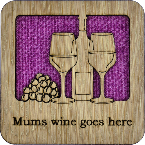 Mum's Wine Square Coaster | LCR420