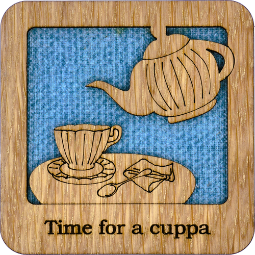 Time For A Cuppa Square Coaster | LCR421