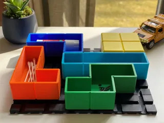 Tetris Block Desk Organizer