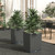  Planter Set of 2 Black Polypropylene 11.8x11.8x14.6 in. A949-364182