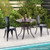 Patio Cast Aluminum Table 31 Inch Diameter Round Table with Umbrella Hole-Copper - Color: Copper