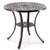 Patio Cast Aluminum Table 31 Inch Diameter Round Table with Umbrella Hole-Copper - Color: Copper
